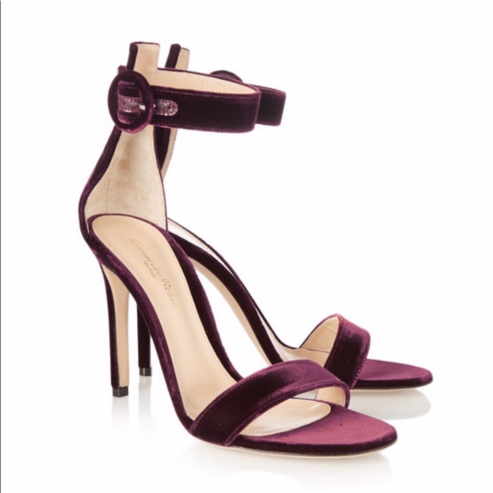 GIANVITO ROSSI Portofino 105 Velvet, Royal Purple / Violet, Size EU38 / US 7.5